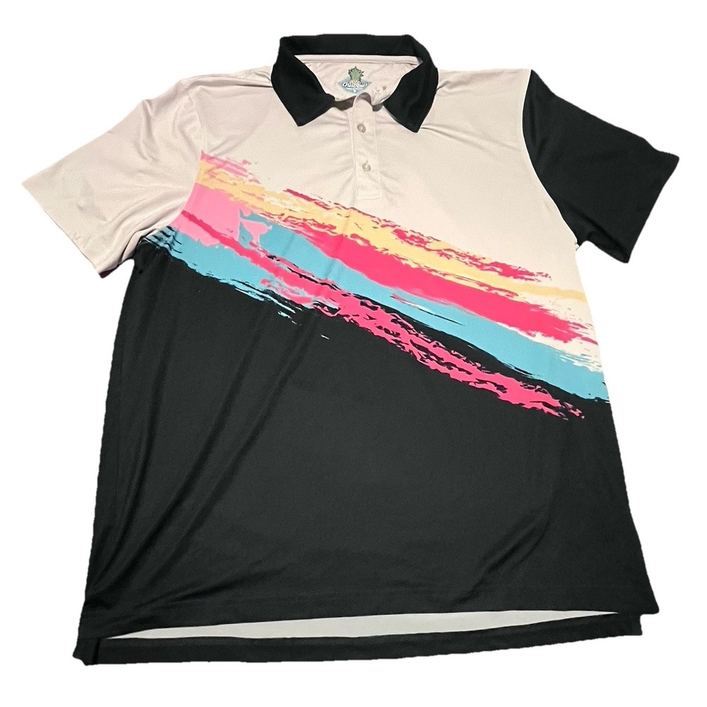 Chubbies Shirt Adult Extra Large White Polo Performance Short Sleeve Stretch XL